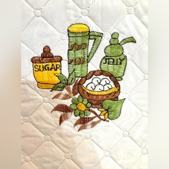 Vintage Kitchen Appliance Covers Dora May Embroidered  Toaster And Mixer NEW 70s - Picture 7 of 9